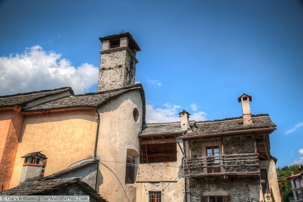A beautiful building in Orta San Giulio , Lake Orta, Italy
