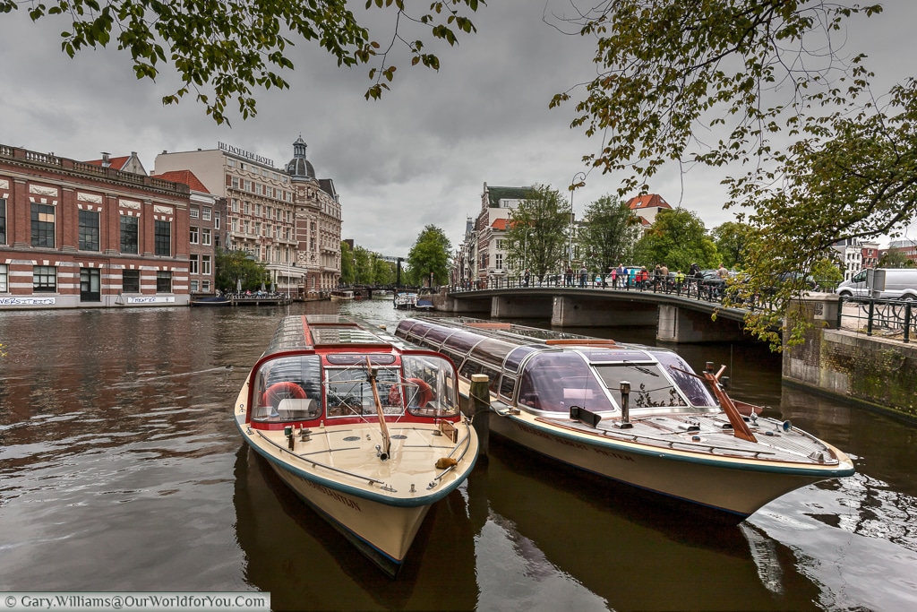 Canal Cruisers on the Amstel, Amsterdam, Netherlands