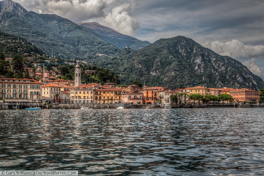 The view of Menaggio town from the Lake, Lake Como, Italy