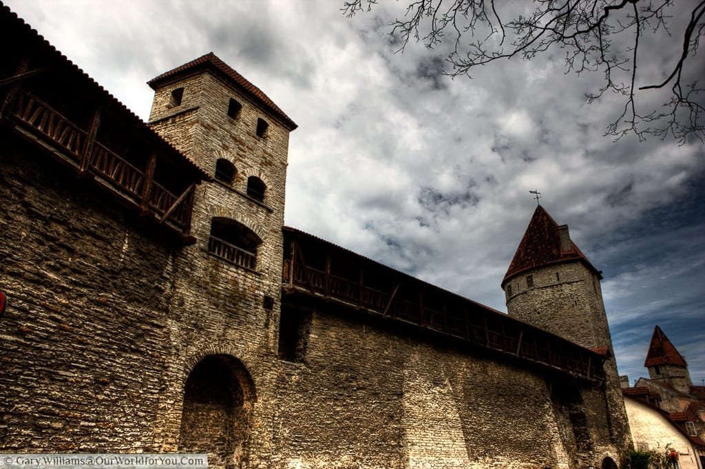 The old town walls lend Tallinn some of its medieval charm, Estonia