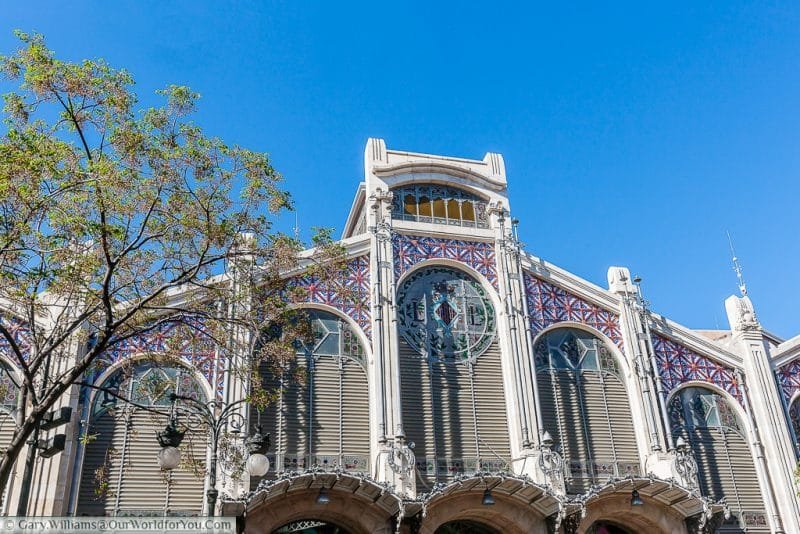 The exterior of the Mercado Central, El Mercat, Valencia, Spain