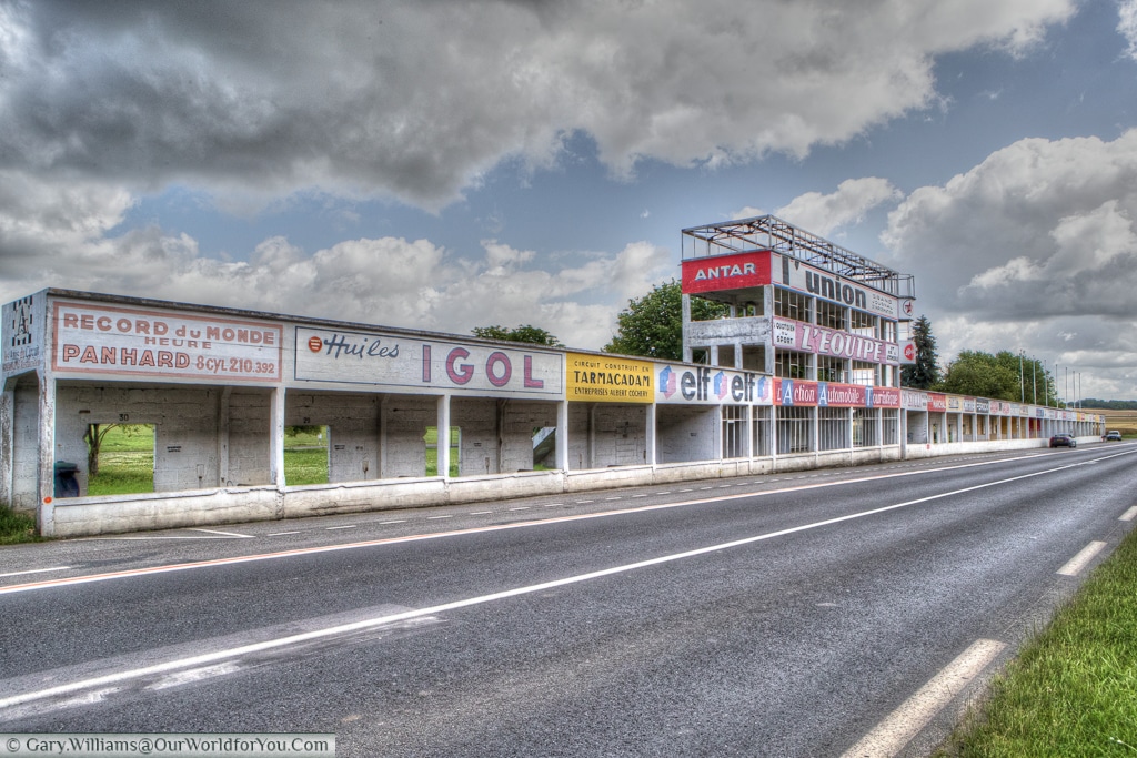 The full pit complex from the Circuit Reims-Gueux, Reims, France