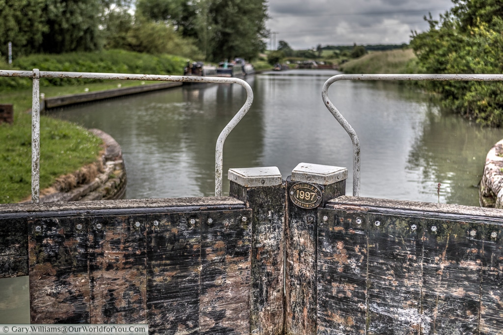 Lock gates on the Kennet & Avon Canal, England, United Kingdom