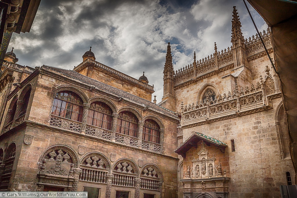 Gothic architecture in the area of the Cathedral, Granada, Spain
