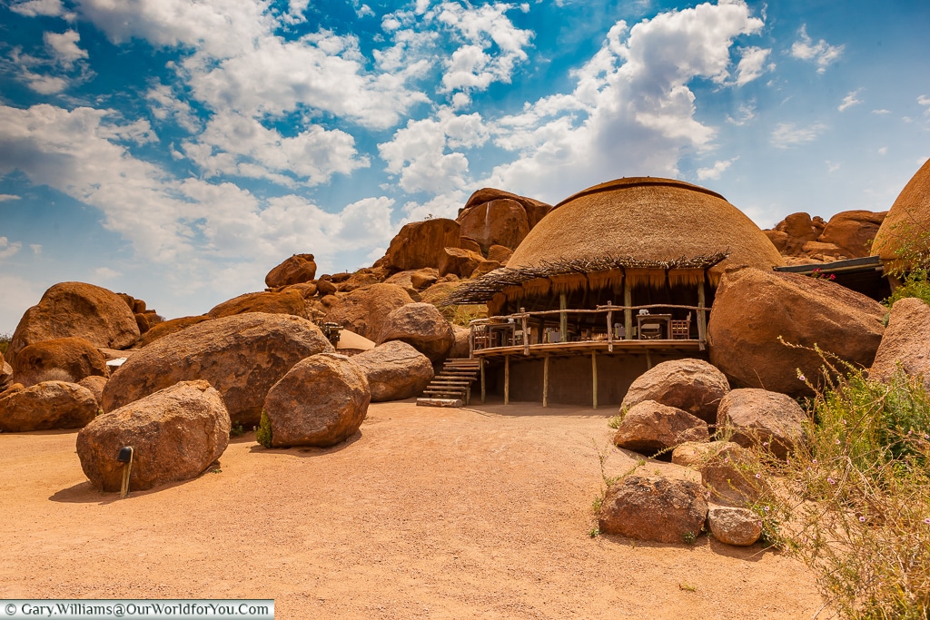 Set within the rocks, Camp Kipwe, Twyfelfontein, Namibia