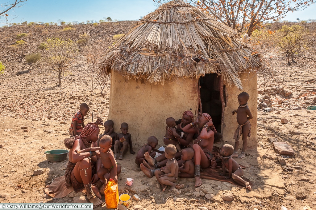 The crèche of the Himba tribe, Damaraland, Namibia