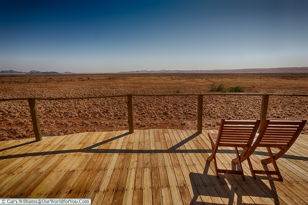 The view from the Sossus Dune Lodge, Sossusvlei, Namibia
