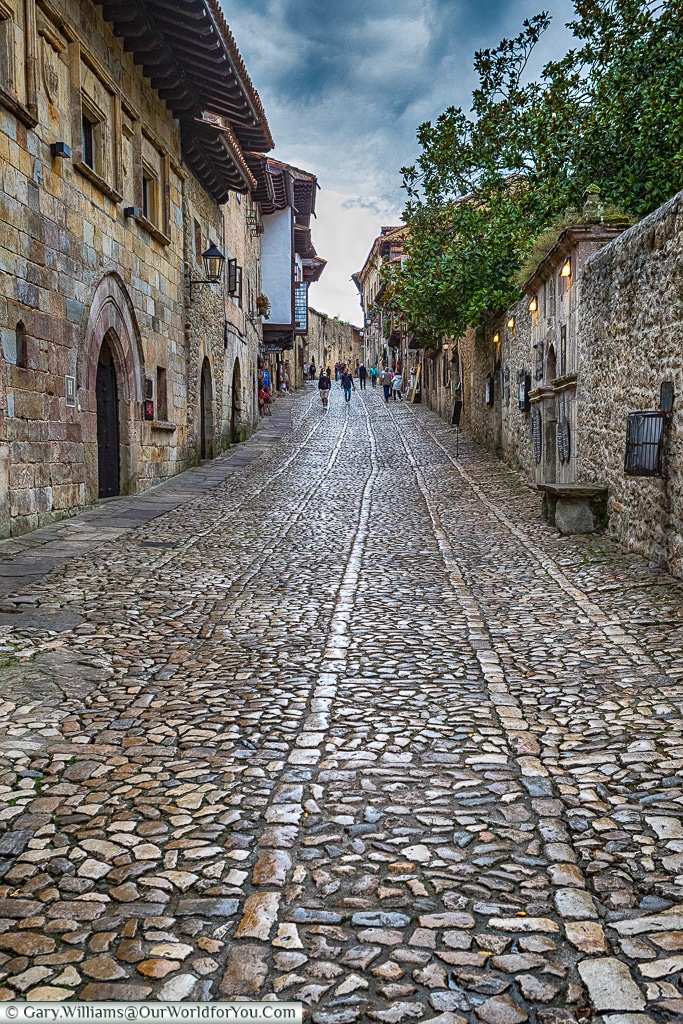 The cobbled lanes of Santillana del Mar, Cantabria, Spain
