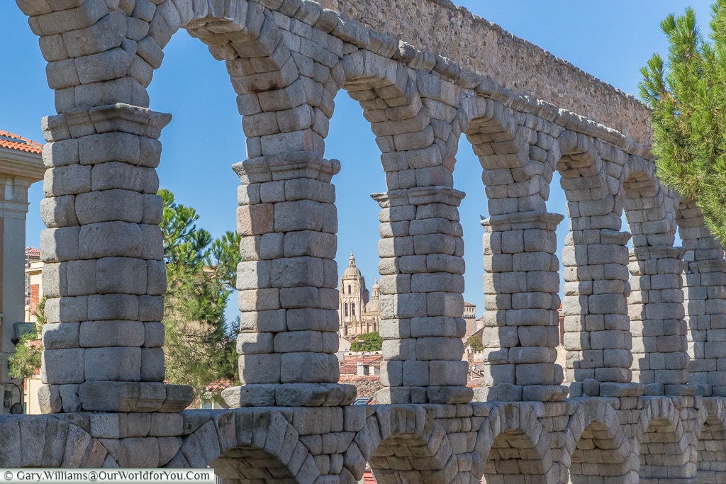 The Aqueduct and the Cathedral, Segovia, Spain
