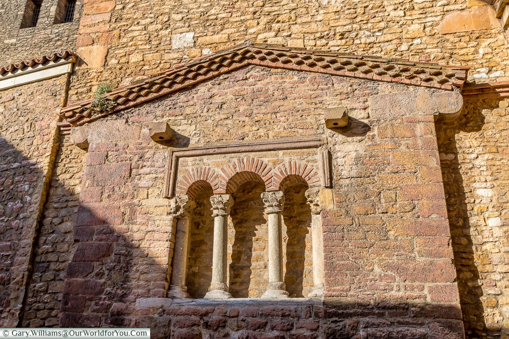The three light window of the Church of San Tirso, Oviedo, Spain