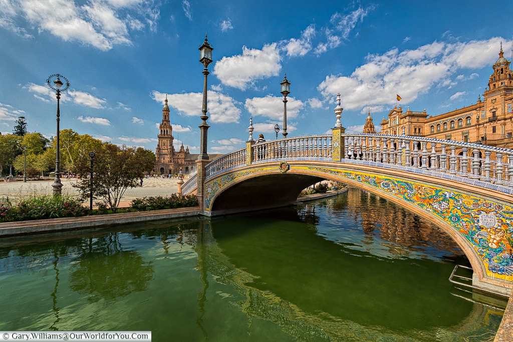 A bridge in the Plaza de España, Seville, Spain