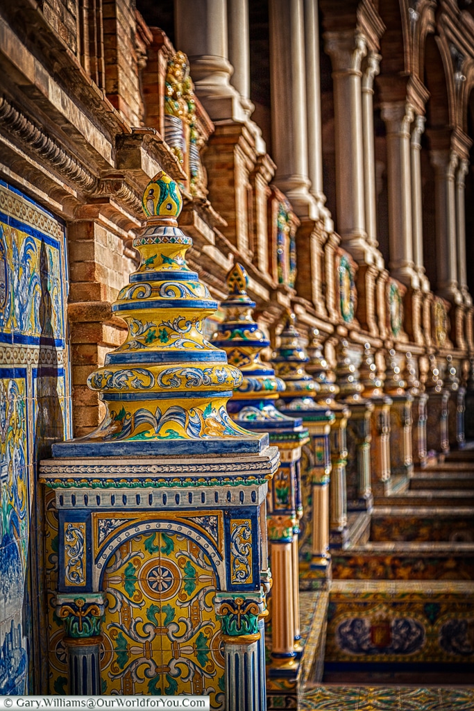 The detail in the Plaza de España is stunning, Seville, Spain