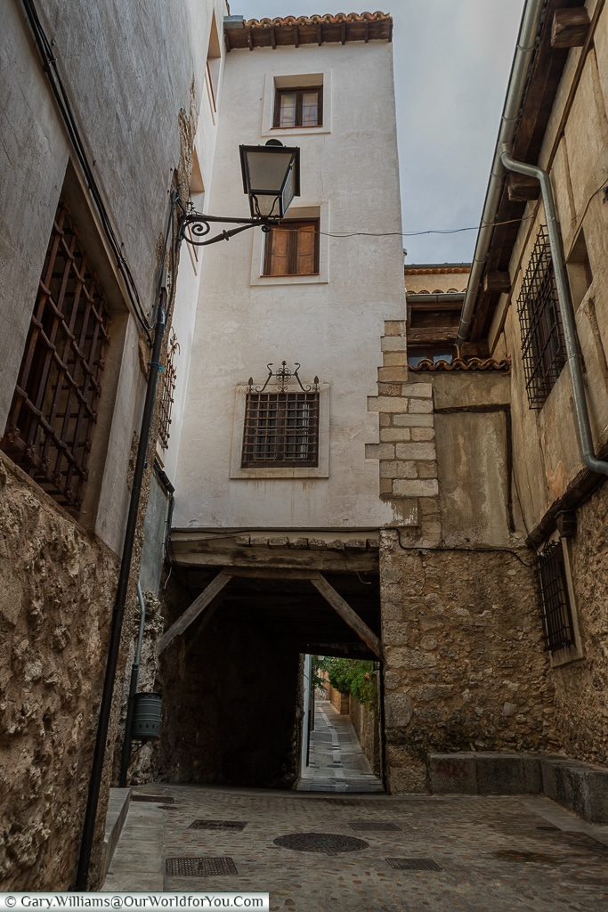 Mystery passages along Calle Julián Romero, Cuenca, Spain
