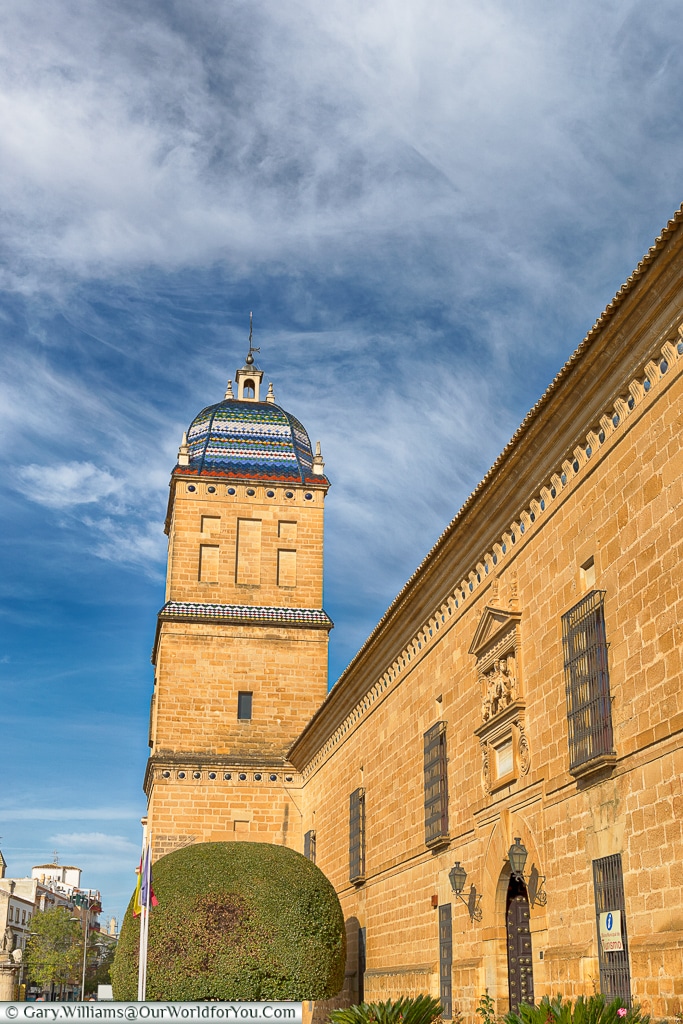The tower of the Hospital de Santiago, Úbeda, Spain