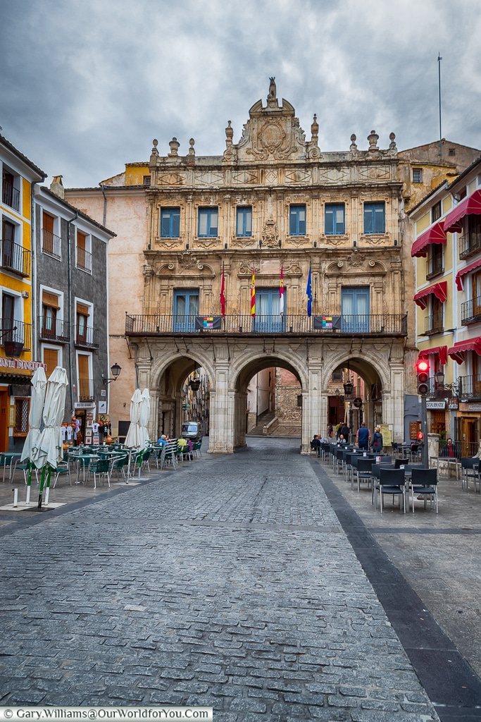 The townhall above the arches, Cuenca, Spain