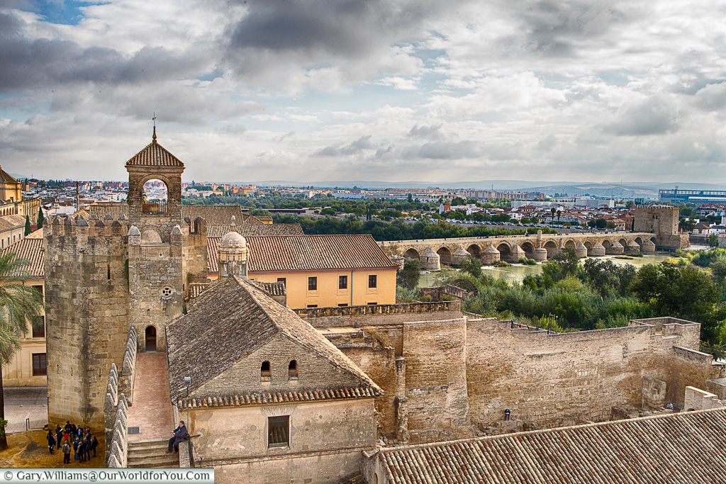 The view from the Alcázar de los Reyes Cristianos, Cordoba, Córdoba, Spain
