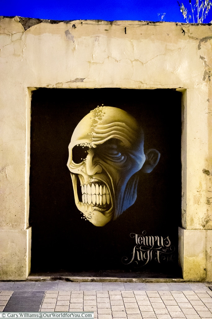 Angry Face - Street art, Logroño, Spain