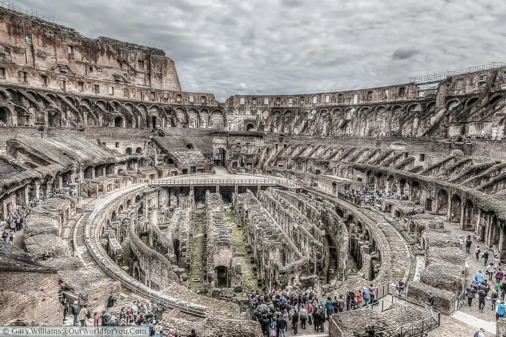 Inside the  Colosseum, Rome, Italy