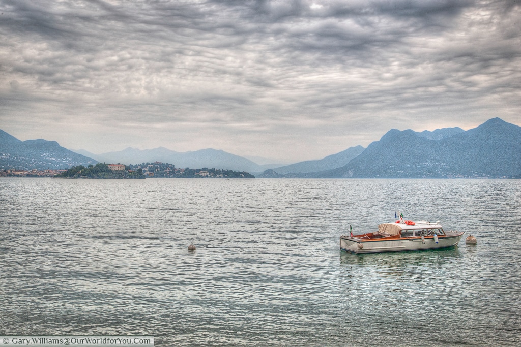 Just floating on Lake Maggiore, Piedmont, Italy