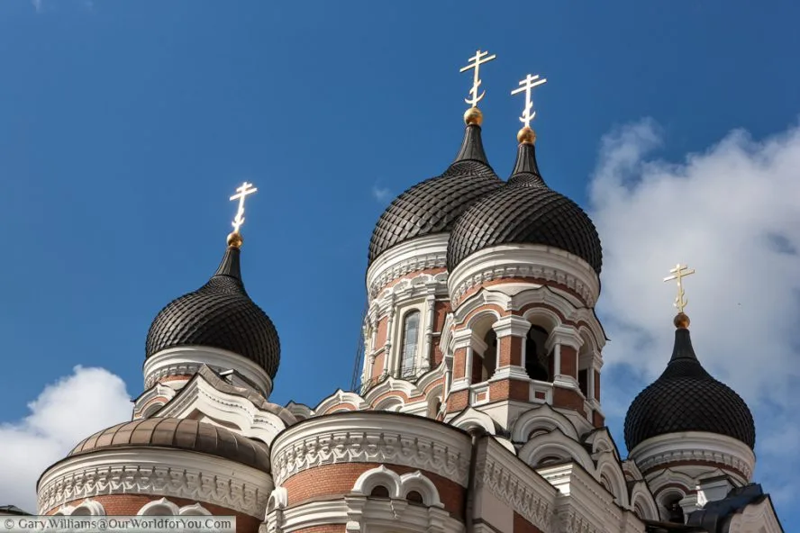 The stunning domed roof of St. Alexander Nevsky Russian Orthodox Cathedral. Tallinn.