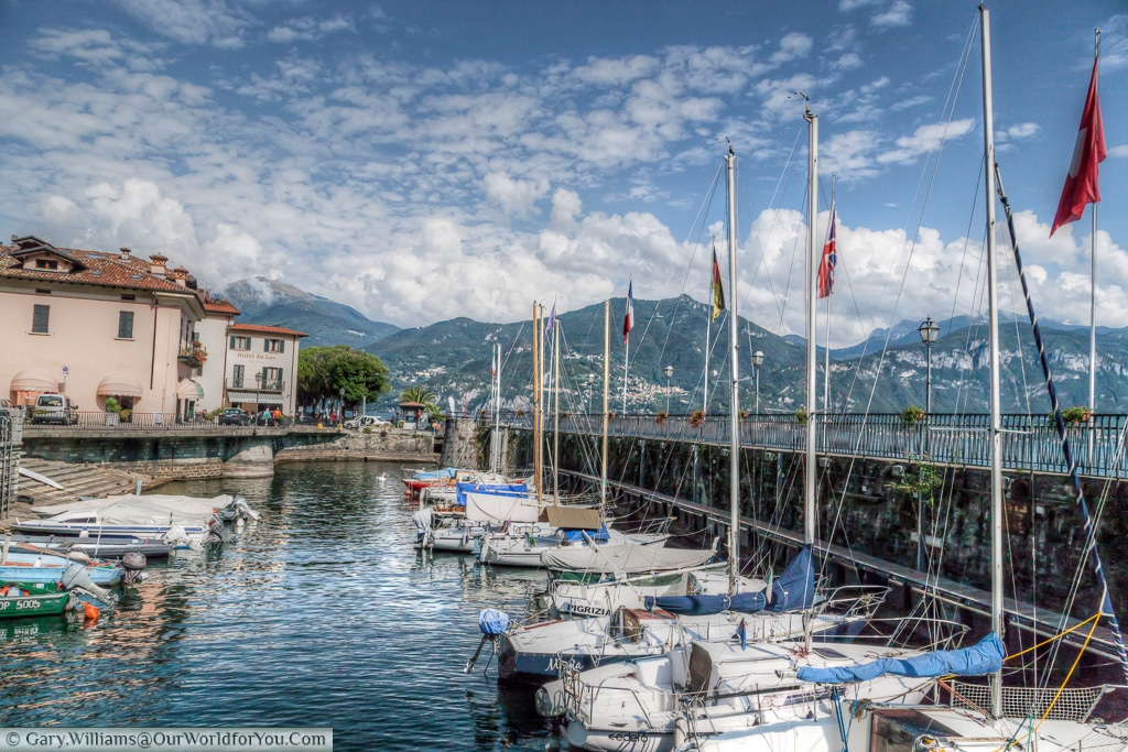 The harbour at Menaggio, Lake Como, Lombardy, Italy