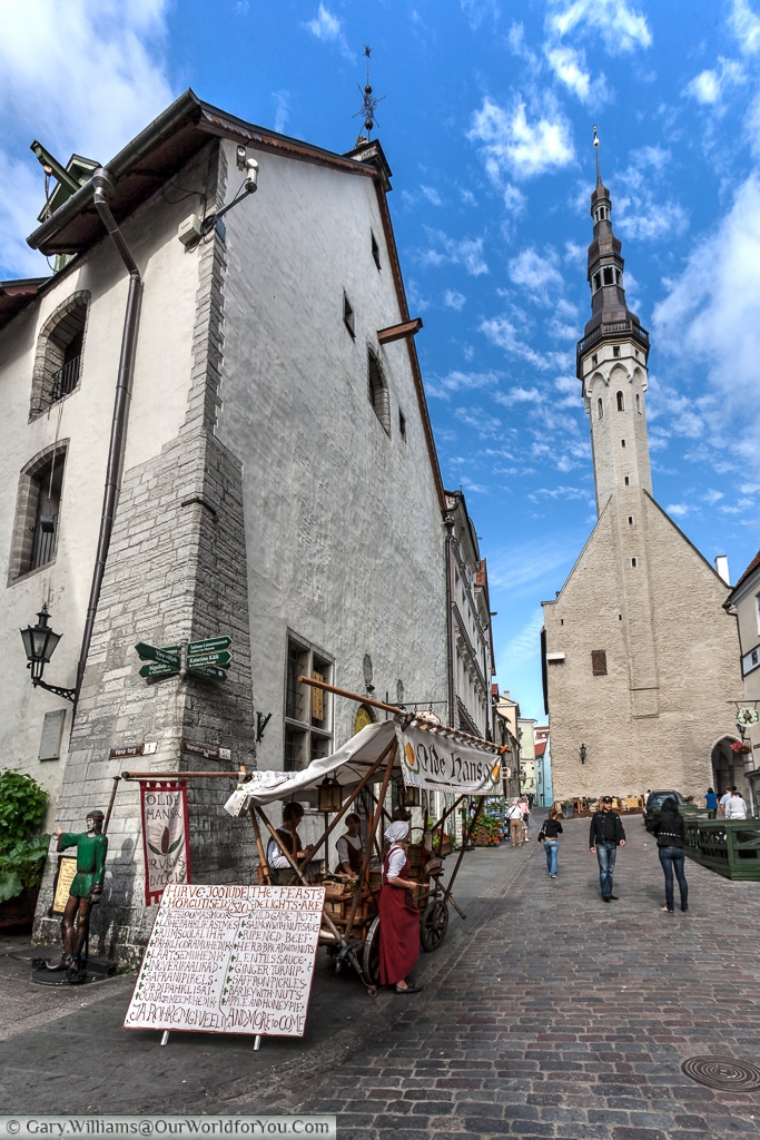 The streets around the Old Town Hall, Tallinn