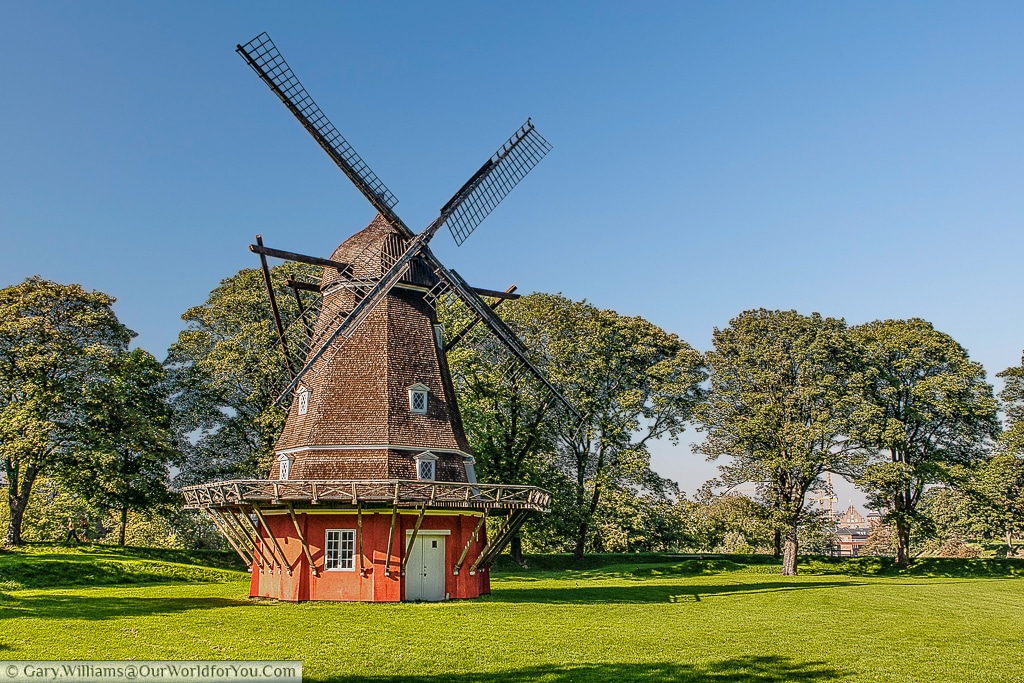 The Windmill in the Kastellet, or old fort, Copenhagen, Denmark