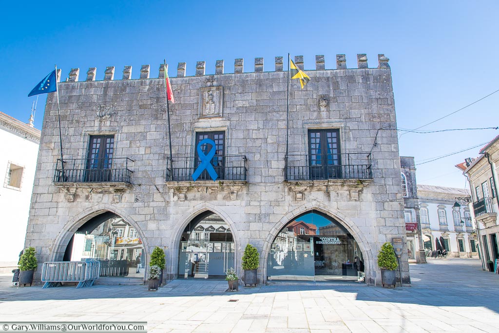 The old town hall in the Praca da Republica, Viana do Castelo, Portugal