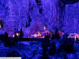 A nighttime scene, Miniatur Wunderland, Hamburg, Germany
