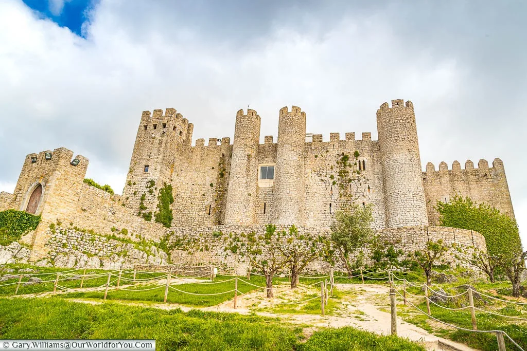 The well preserved medieval Obidos Castle on the edge of the old town