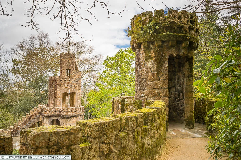 The Portal of the Guardians in the gardens of the Quinta da Regaleira in Sintra, Portugal