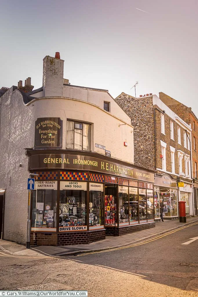 Traditional old fashioned general iron mongers store in Broadstairs Town
