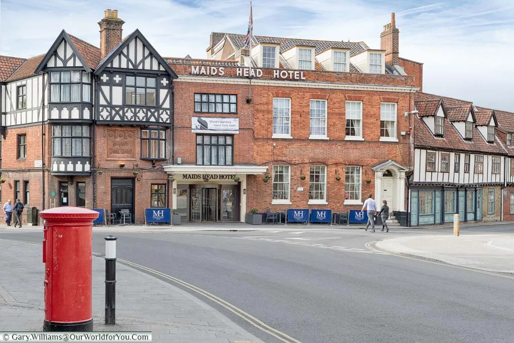 The traditional Maids Head Hotel in Norwich