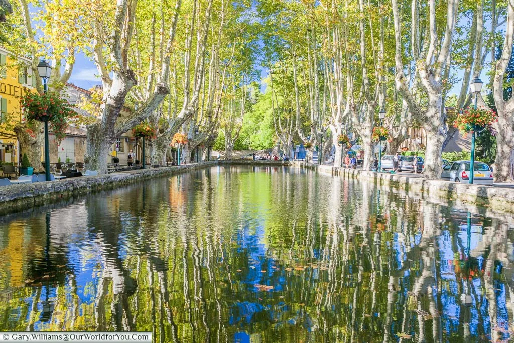 The tree line Bassin de l'étang in the village of Cucuron