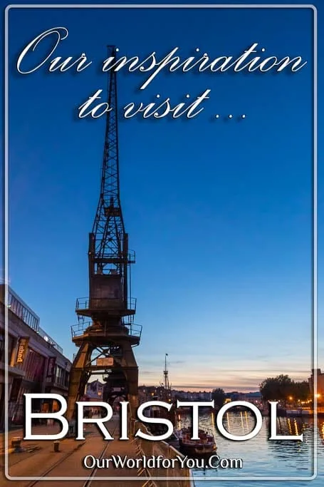 The pin image for our post - 'Our inspiration to visit the colourful streets of Bristol'