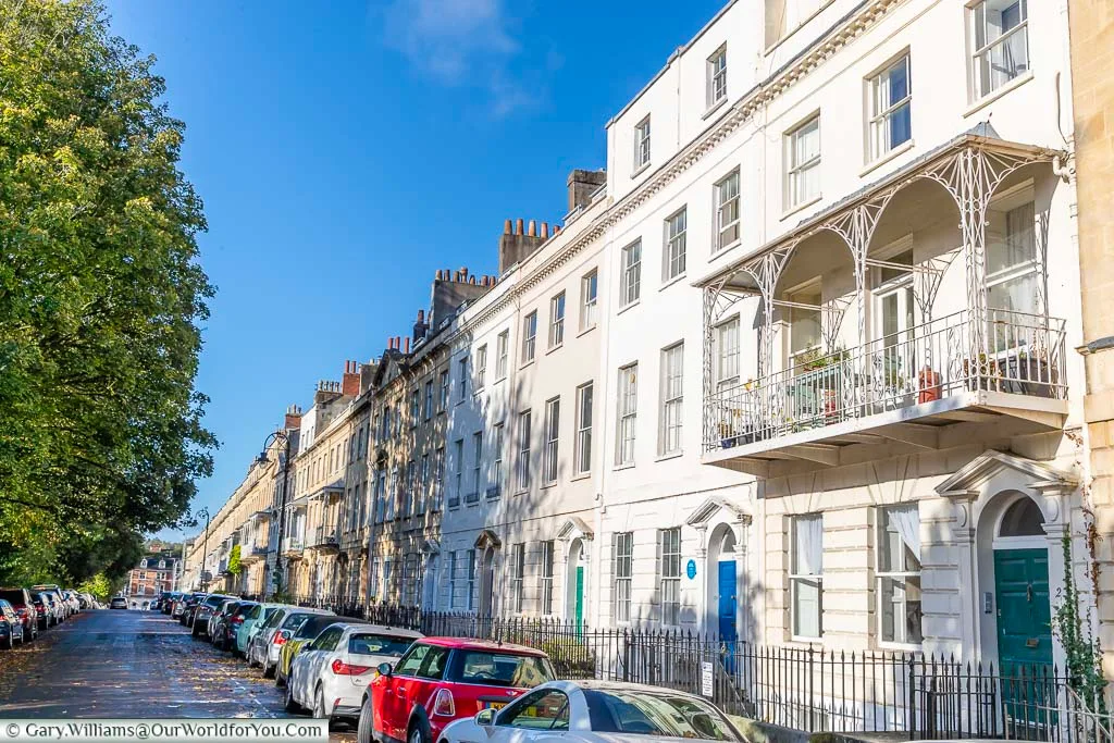 The historic grand terraced home along West Mall in the Clifton region of Bristol