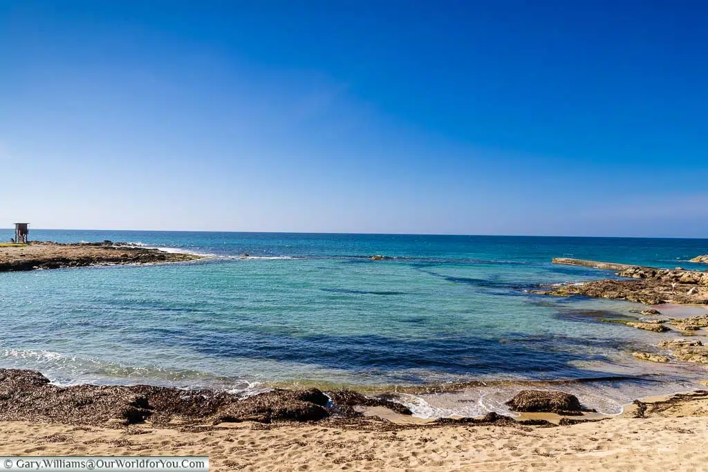 The bay outside the Olympic Lagoon Resort Paphos
