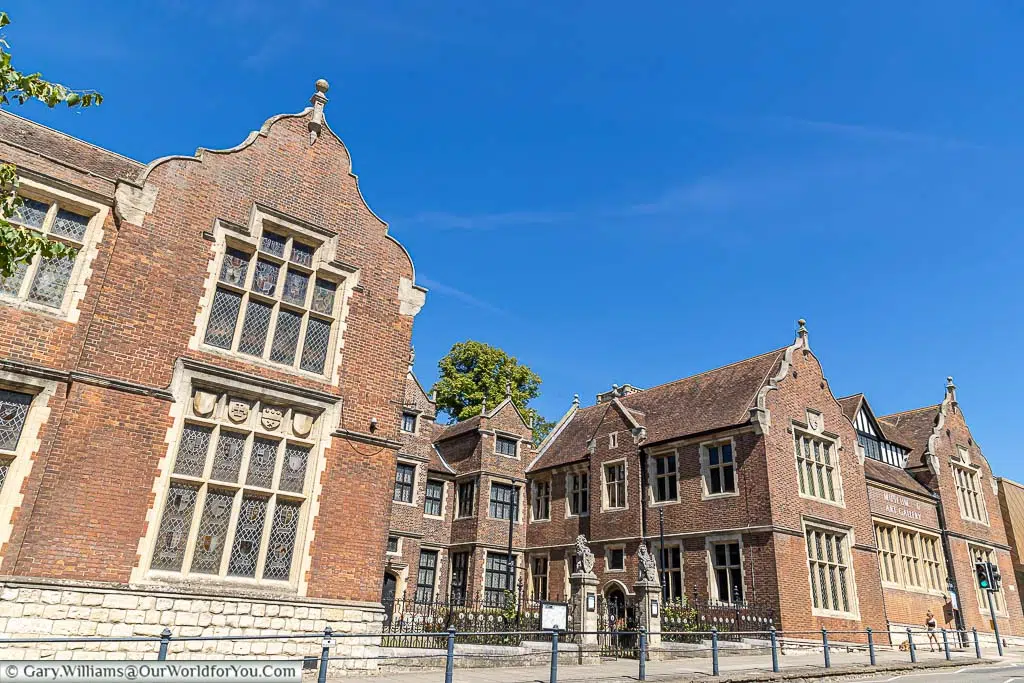 The red brick building of the Maidstone Museum & Art Gallery on St Faith's Street, Maidstone