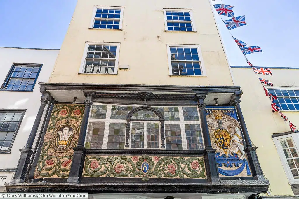 The ornate upper floor of the historic number 78 Bank Street in maidstone