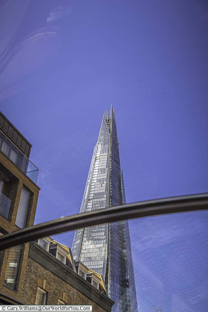 The Shard, visible through the panoramic roof.