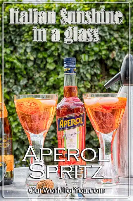 The pin image for our post - 'Aperol Spritz – Italian sunshine in a glass'