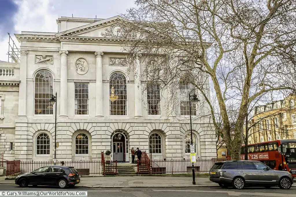 The entrance to the old sessions house from clerkenwell green in london