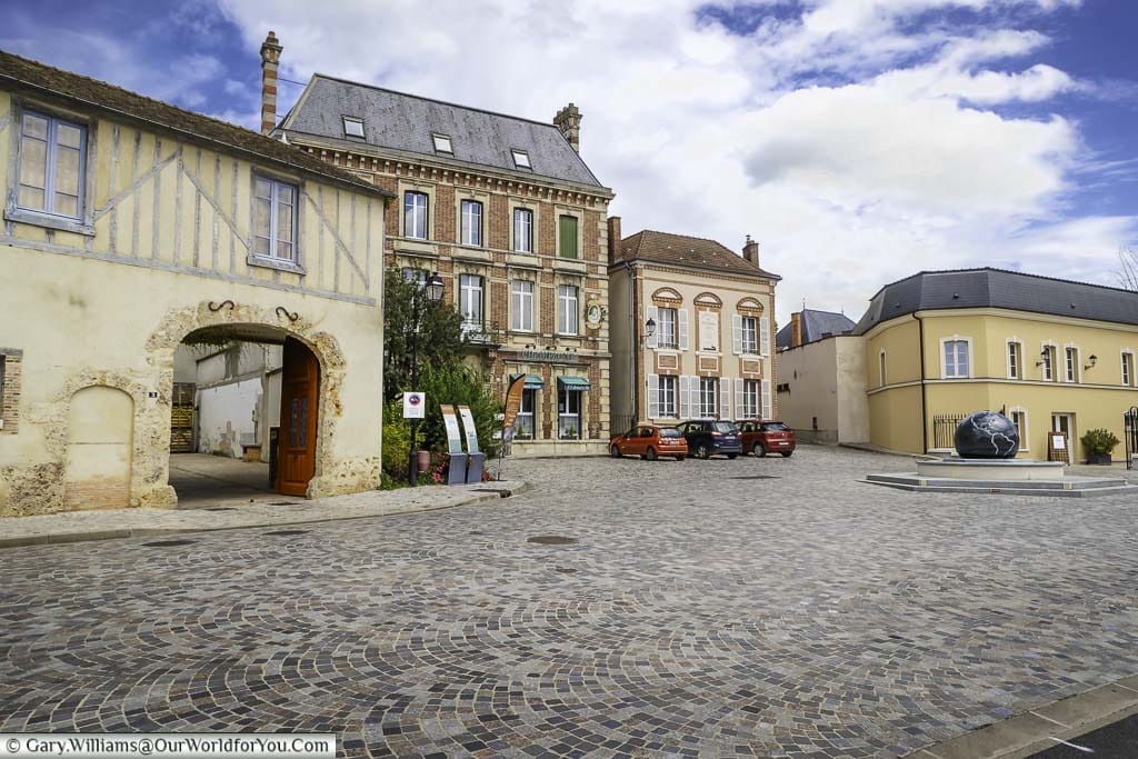 The sleepy heart of the french village of ay in the champagne region, filled with elegant champagne houses.