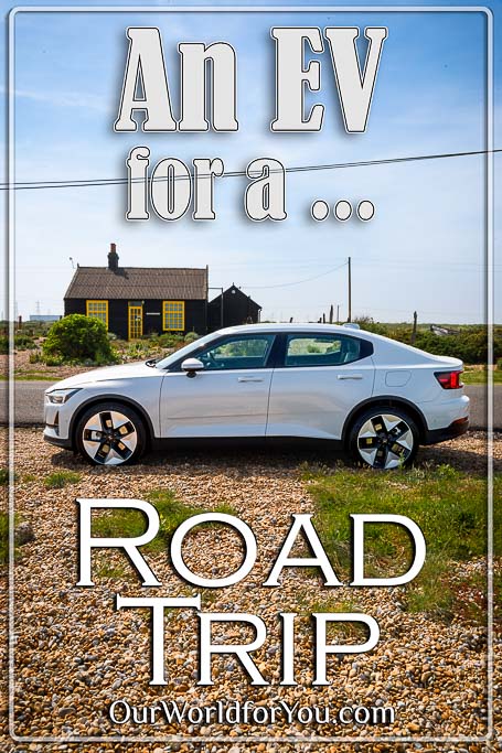 The pin image for our post - 'An EV for a road trip'