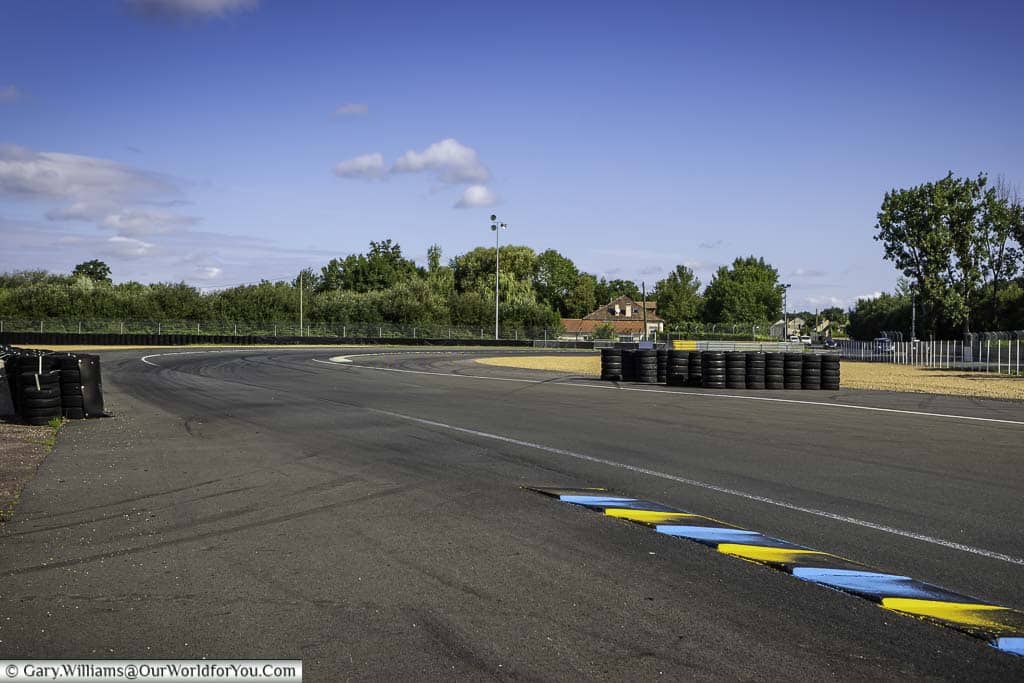 The first chicane on the mulsane straight on the circuit de la sarthe on the edge of le mans in france
