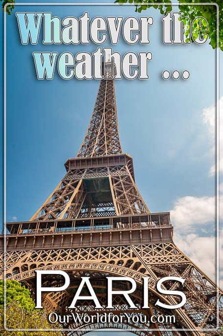 The pin image for our post - 'Paris, whatever the weather'