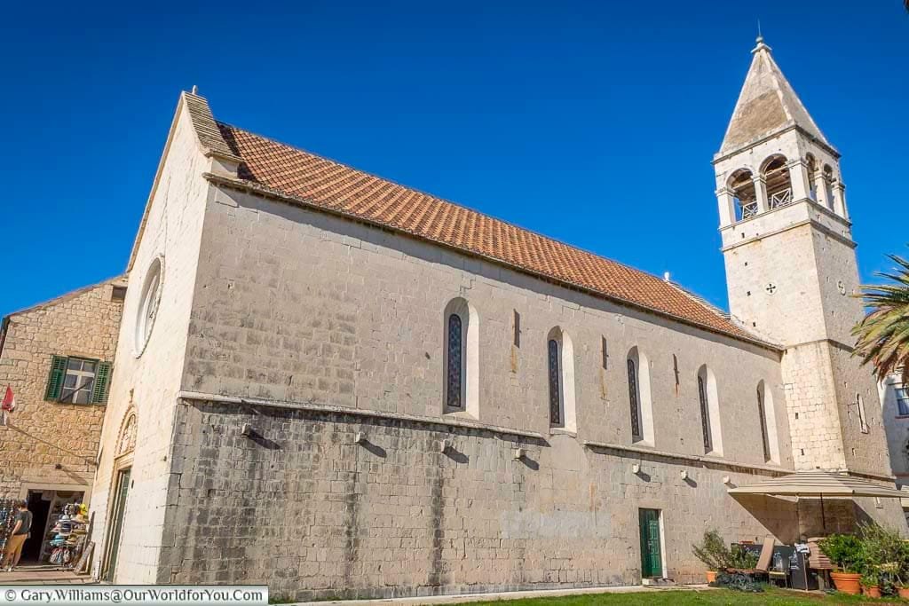 The historic stone church of staint dominic in trogir, croatia