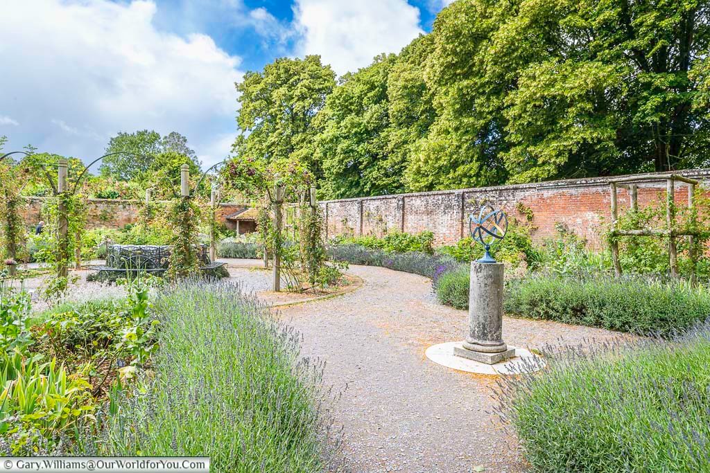 A walled garden at the national trust mottisfont house in hampshire