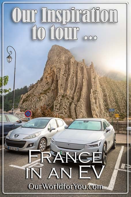 The pin image for our post - 'Our Inspiration to tour France with an EV'