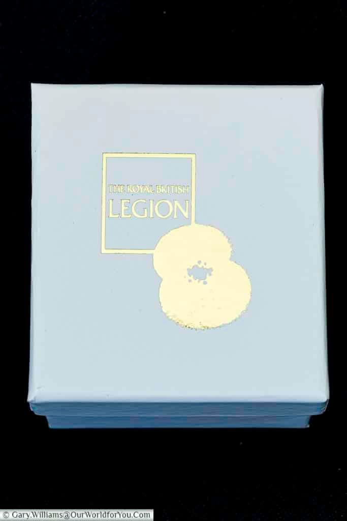 The inner box for our royal british legion remembrance passchendaele pins